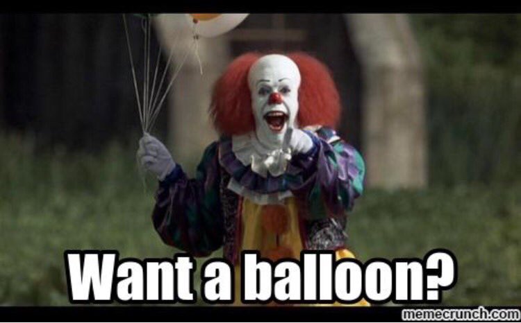 clownsdabest's tweet photo. Why will no one take my balloons? https://t.co/GDgGvB1Fsw