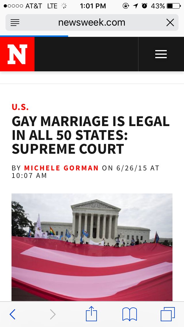 TheMove2016's tweet image. I agree with your standpoint, and so does the Supreme Court, who legalized gay marriage a year ago. @prescommonman