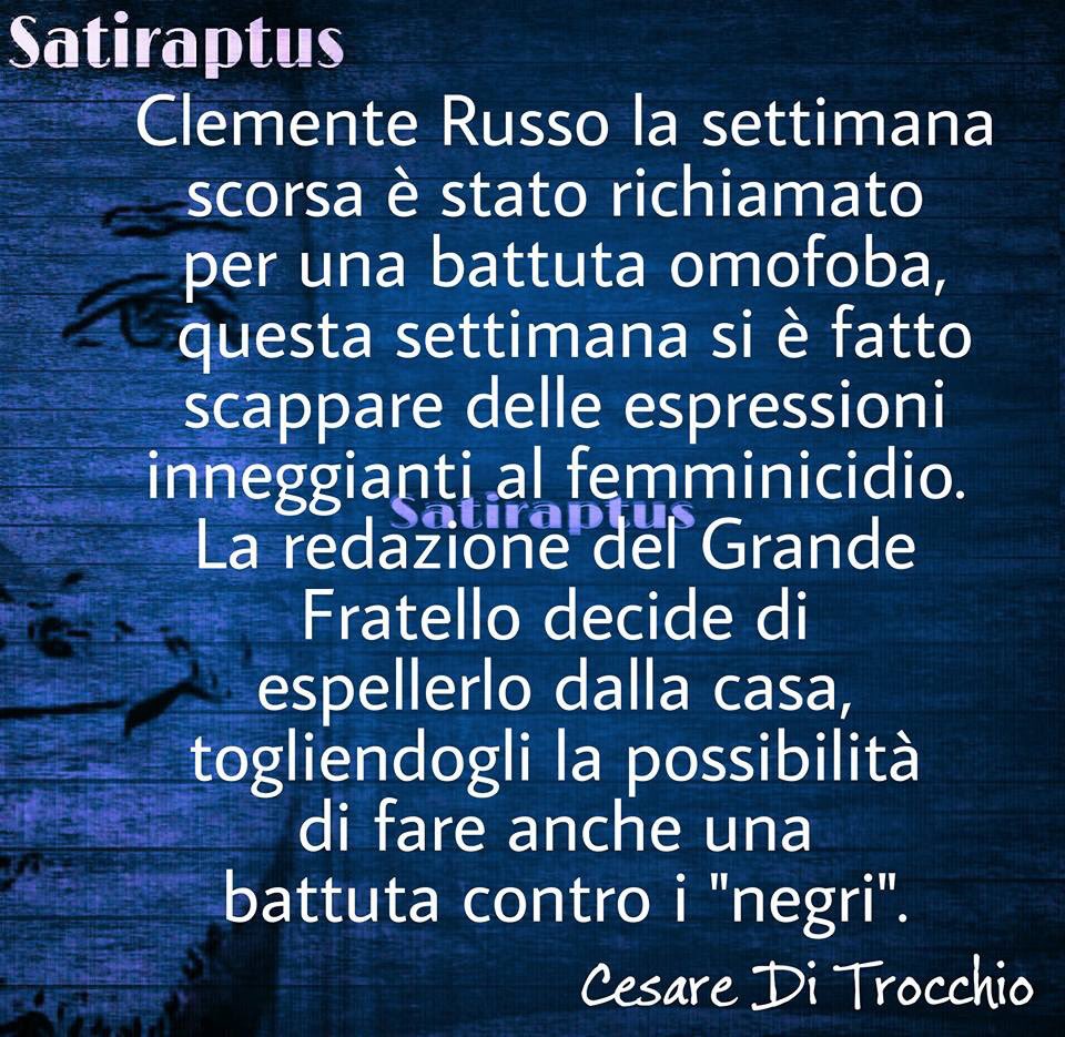 Satiraptus's tweet photo. #satiraptus #ditrocchio #GFVip https://t.co/SjIFZC6IjL