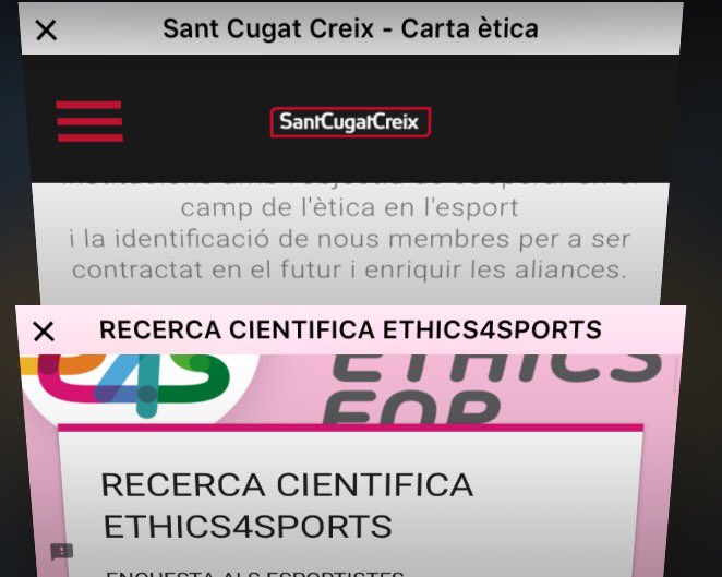 SantCugatCreix's tweet image. Ets esportista o amb fill/a esportista? Participa en l'enquesta @Ethics4Sports @UnivRennes_2 docs.google.com/forms/d/e/1FAI…