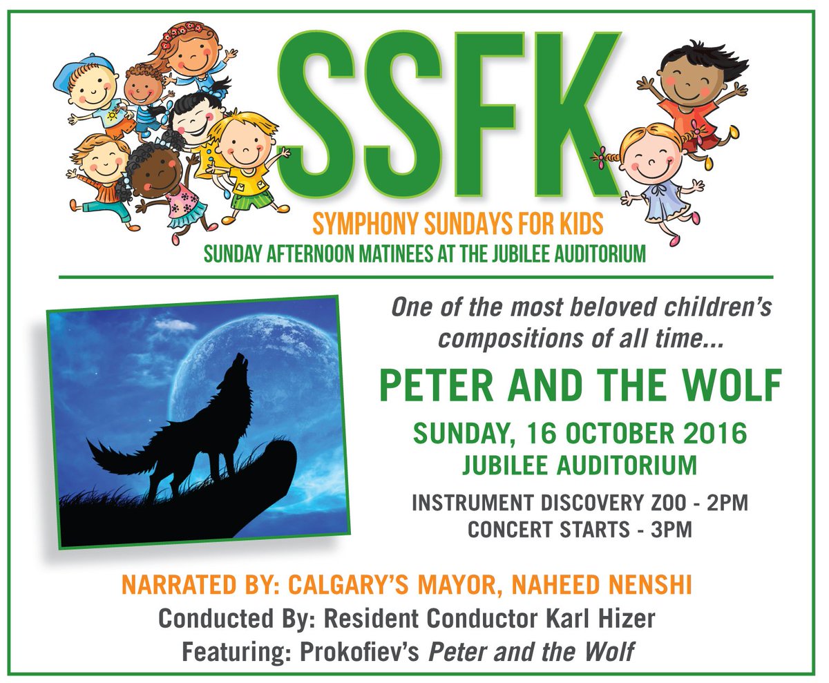 We are so excited to have Mayor <a href="/nenshi/">Naheed Nenshi</a> narrating #PeterandtheWolf for us on Oct. 16th at the Jubilee! ow.ly/kwj5304QHRf #yycphil