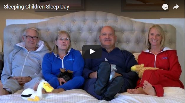 SCAW100's tweet photo. Thanks to @Snug_As_A_Bug, we're kicking off #SleepDay with @SleepCountryCan in our onesies! Check out our video: https://t.co/Riyl3geGpx https://t.co/j09yFFrUYi