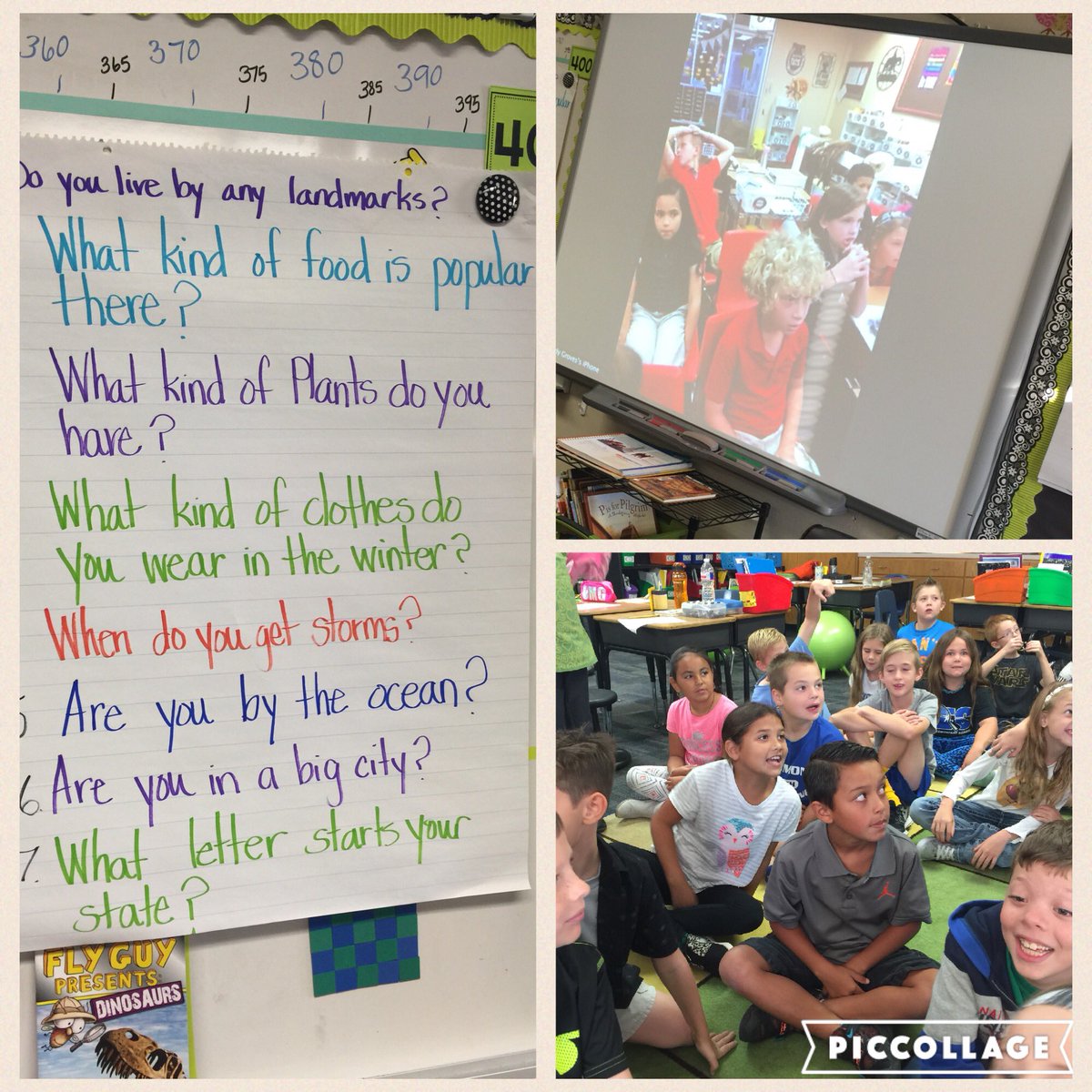 WoodOwls's tweet photo. Skyping with another third grade class in Chicago! We asked all kinds of questions to discover where they lived... now we're writing buddies https://t.co/w3ahASWJyd