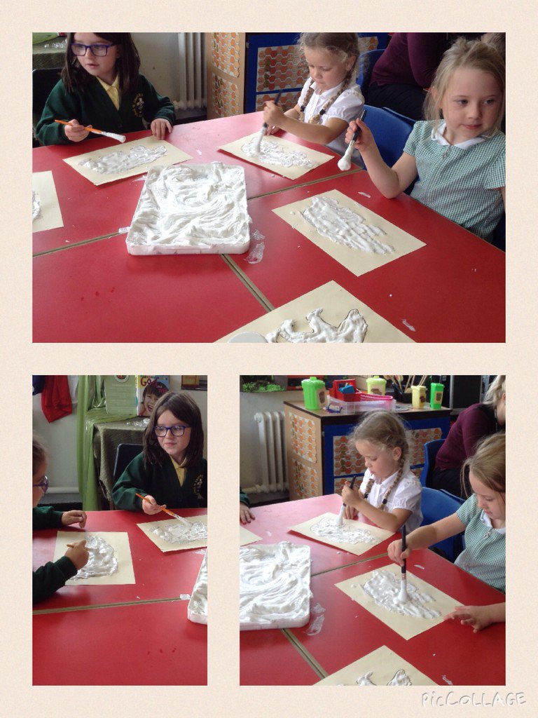 MissCLoweAHT's tweet photo. Year 1 made shaving foam and PVA Polar Bears for #SaveTheArctic #enduranceweek @StJosephStBede https://t.co/KssSO6dWTL