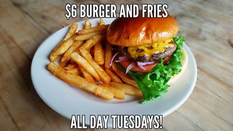 branchtahlequah's tweet image. It&apos;s Tuesday! You know what that means, $6 Burgers and Fries all day! For dine in or carry out @TourTahlequah  @tmsaok  @NSURiverHawks