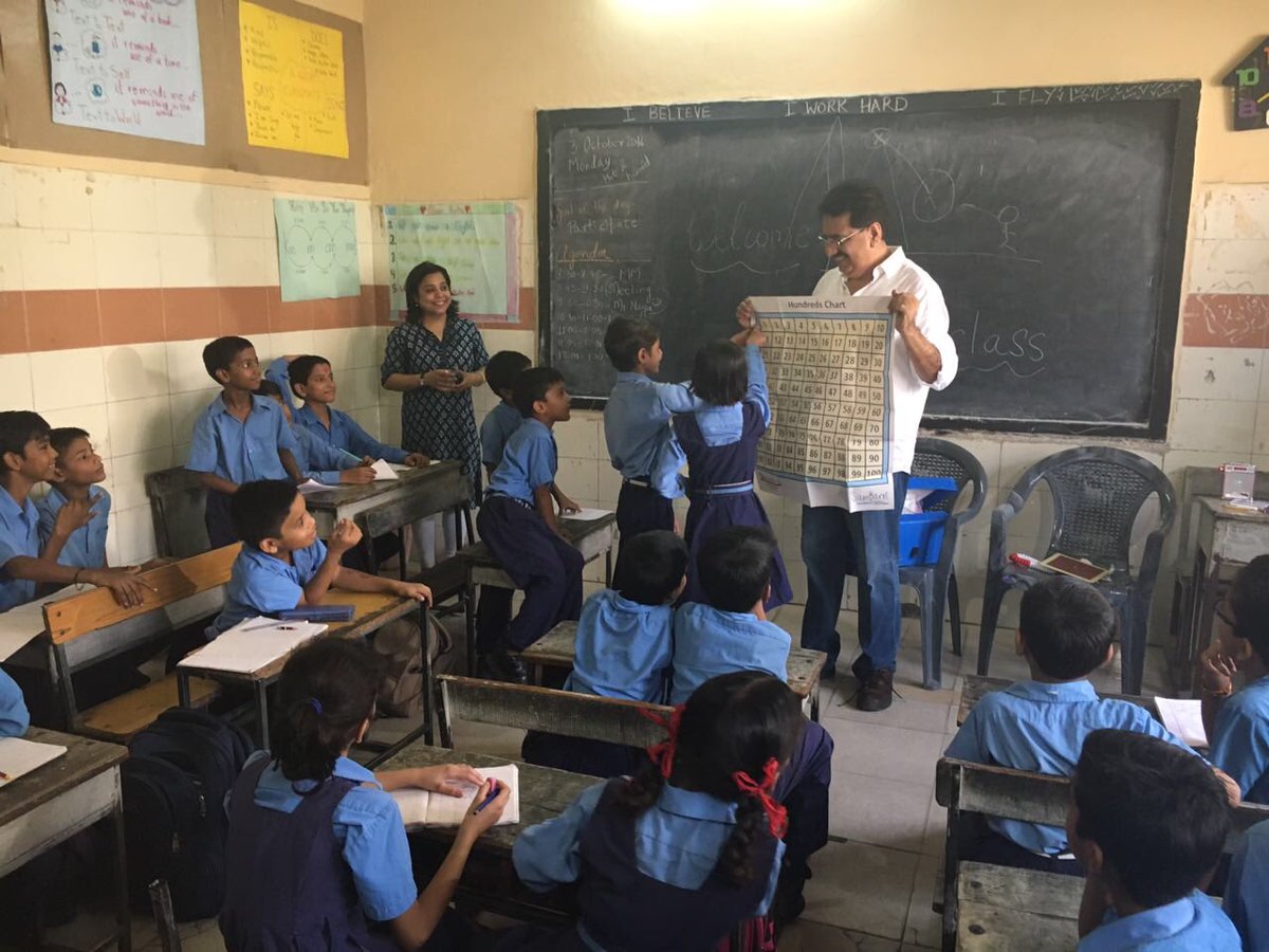 TeachForIndia's tweet photo. "The students had an intuitive sense of what makes a good leader! We need more Fellows working for equity." Ex-CEO of HCL, Vineet Nayar. https://t.co/xSfmcUcXIT