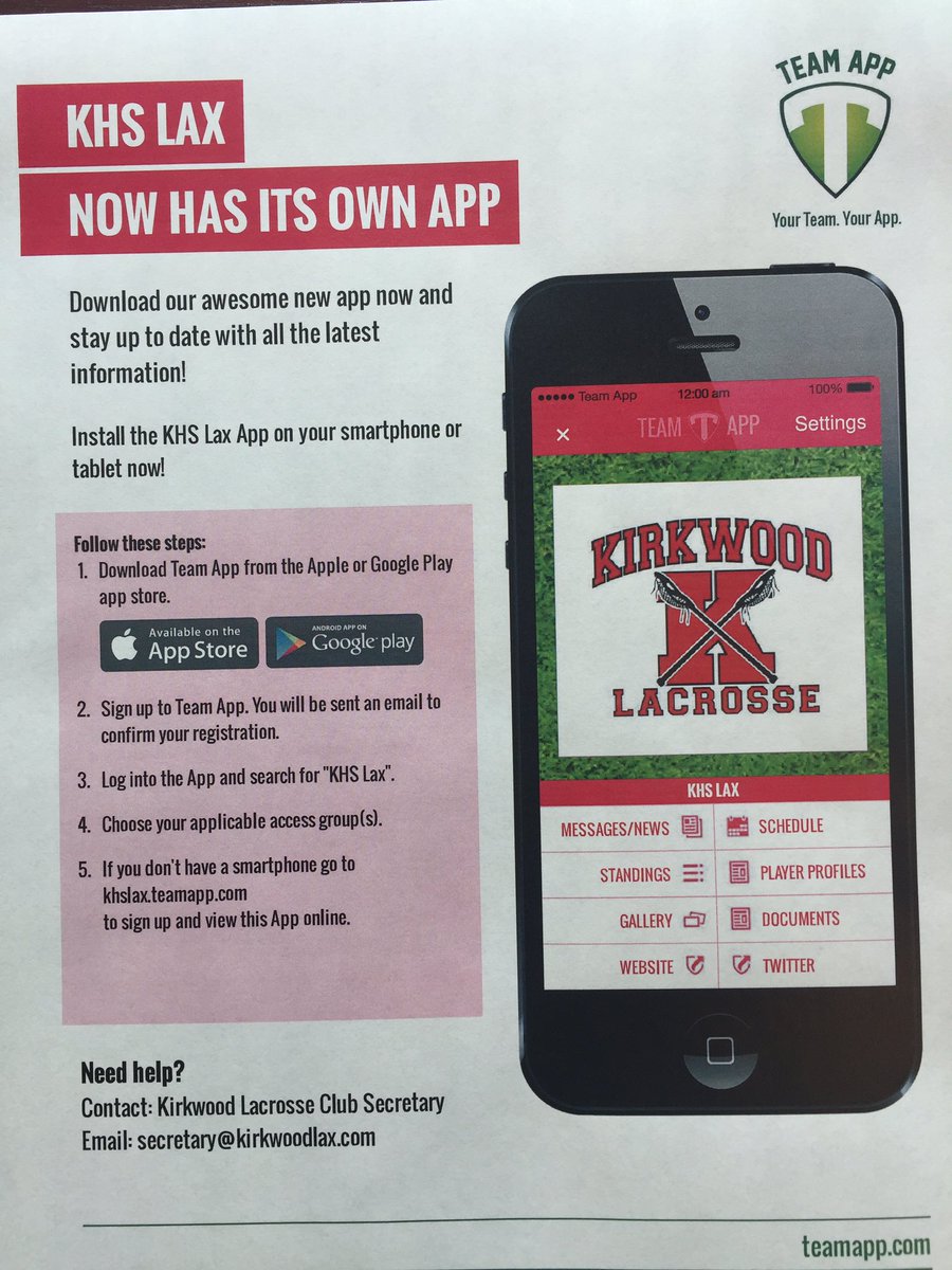 khsmenslax's tweet photo. New KHS Lax App to stay up to date with all the latest for info - Download 'Team App' - login and search for 'KHS Lax' to become a member https://t.co/zz5o6x0INU