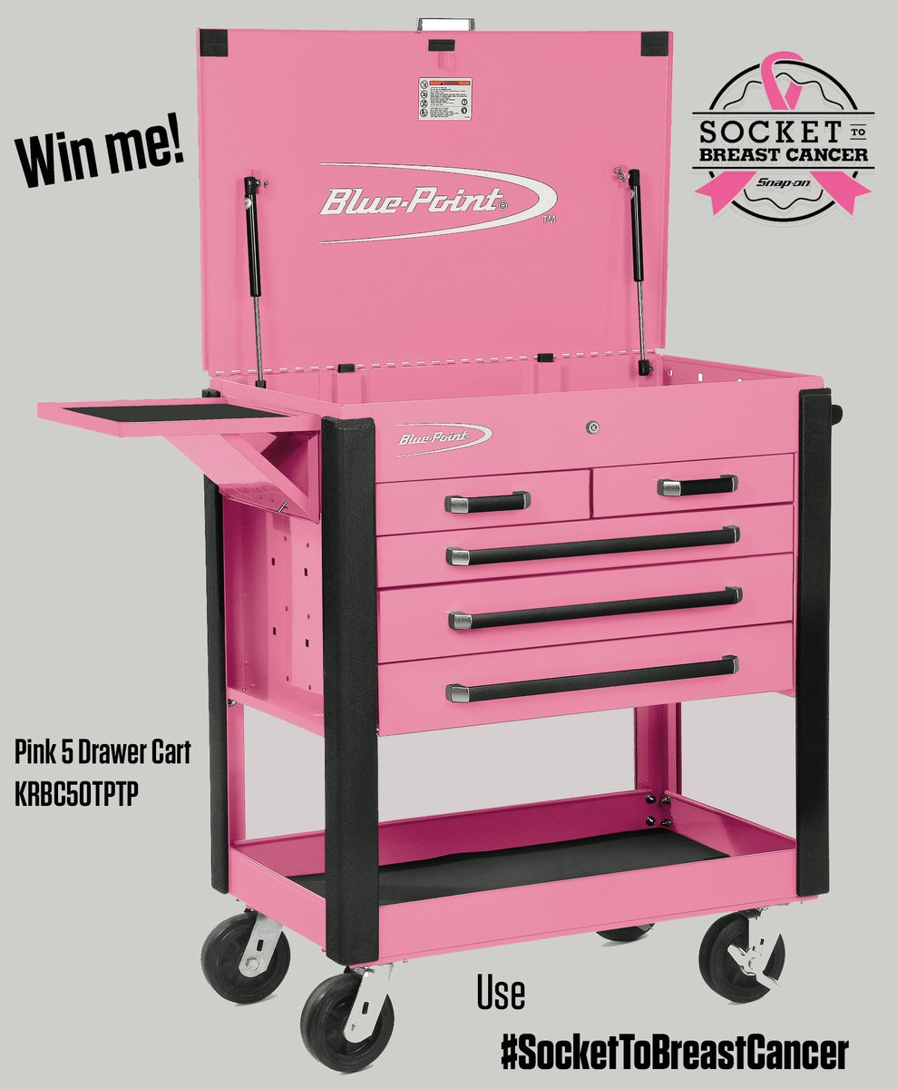 Snapon_Tools's tweet photo. Help #SocketToBreastCancer. We’re donating $1 for every RT for 48 hrs (max. $5,000): Go to https://t.co/7i3uxgzDan for chance to win a cart! https://t.co/1px9K52j15