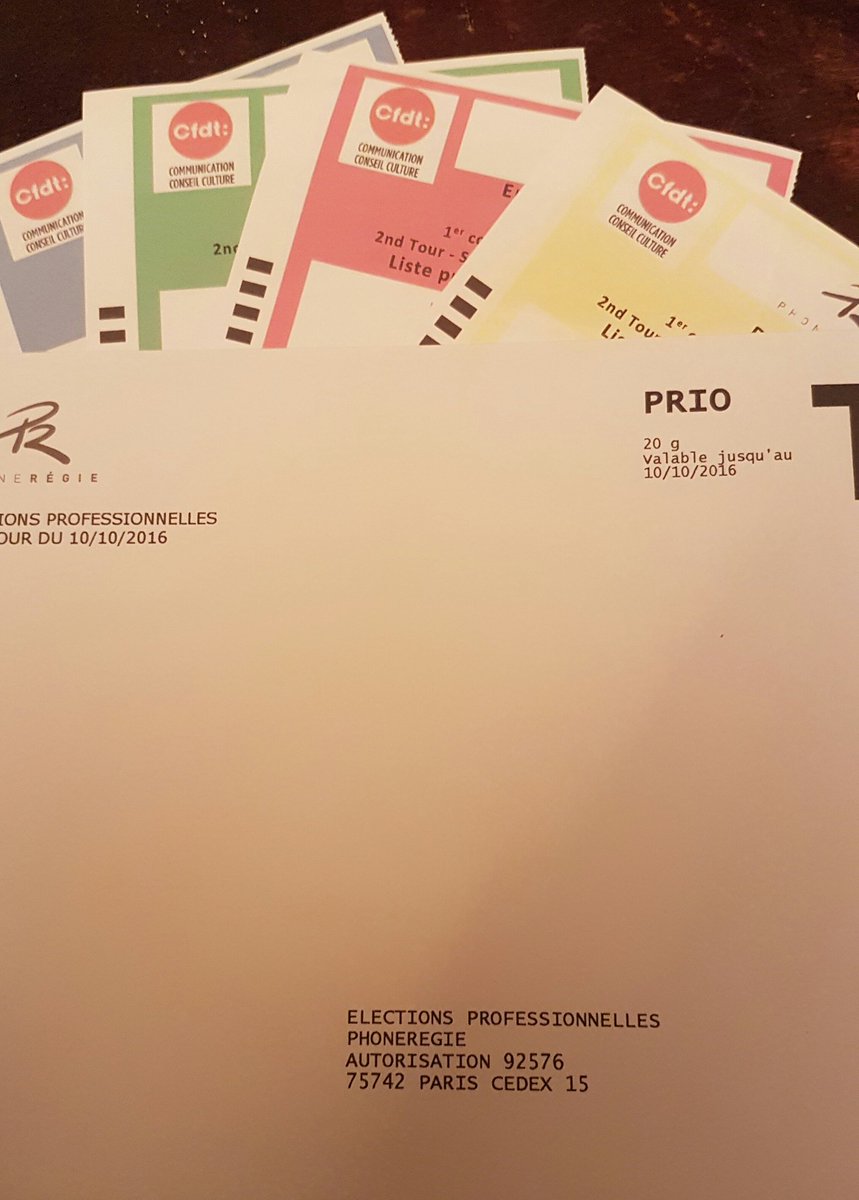 Élections professionnelles 2nd tour. Avons voté ! Et vous?... A vos enveloppes... on compte sur vous😉