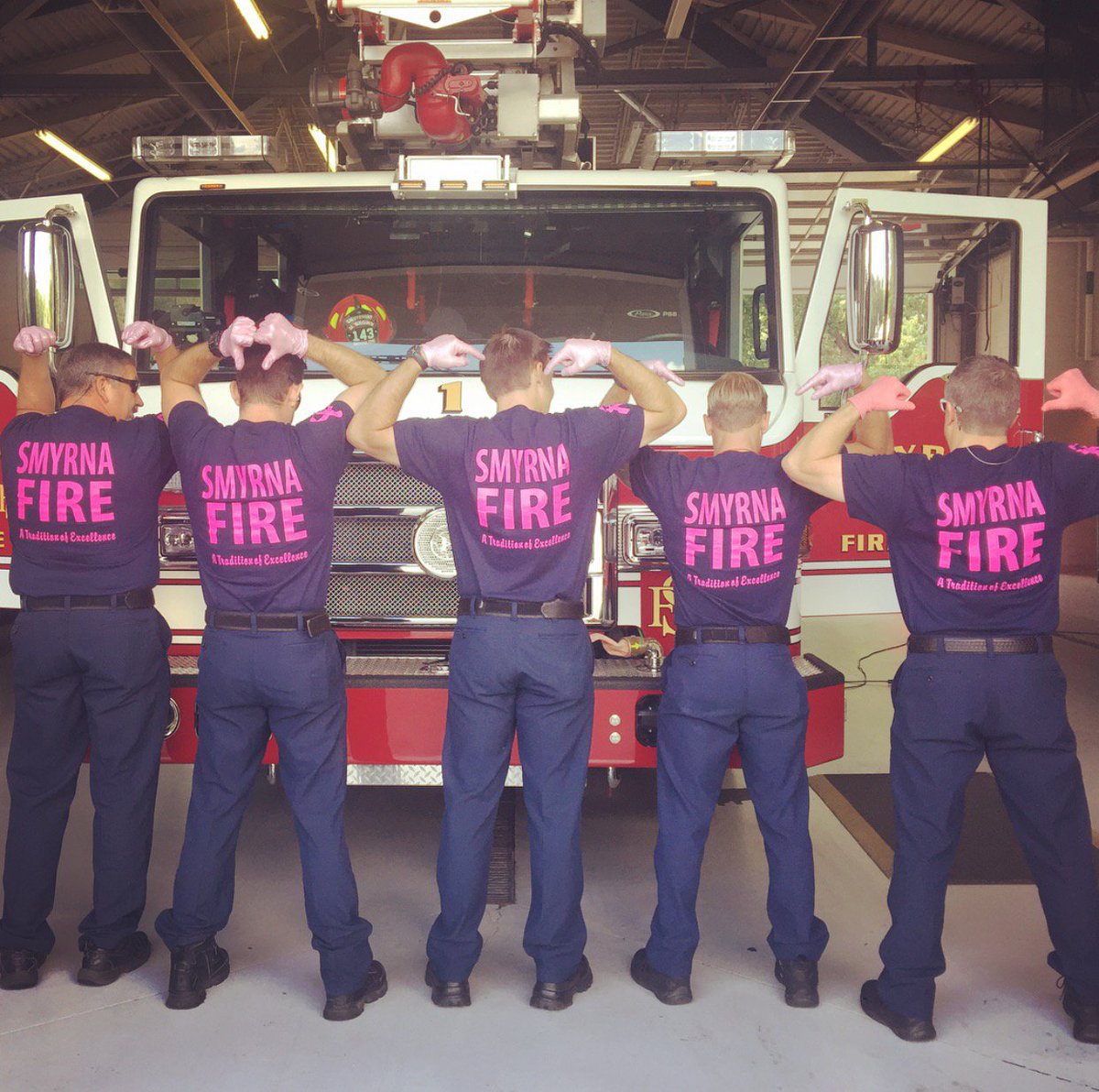Have you missed us?  Been a while since we last tweeted...just thought we'd share what SFD is doing to honor #breastcancerawareness.