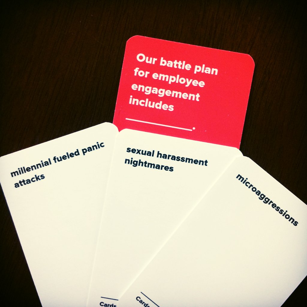 +120 vendors addressing employee engagement at #hrtechconf Obvi, I have it nailed. bit.ly/cardshr booth #605 <a href="/hirevue/">Trần Nga</a> <a href="/Josh_Bersin/">Josh Bersin</a>