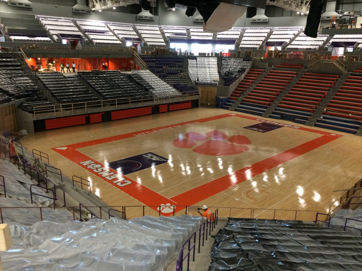 ClementsElec's tweet image. Check out the progression of #Clemson University's #Littlejohn Coliseum!