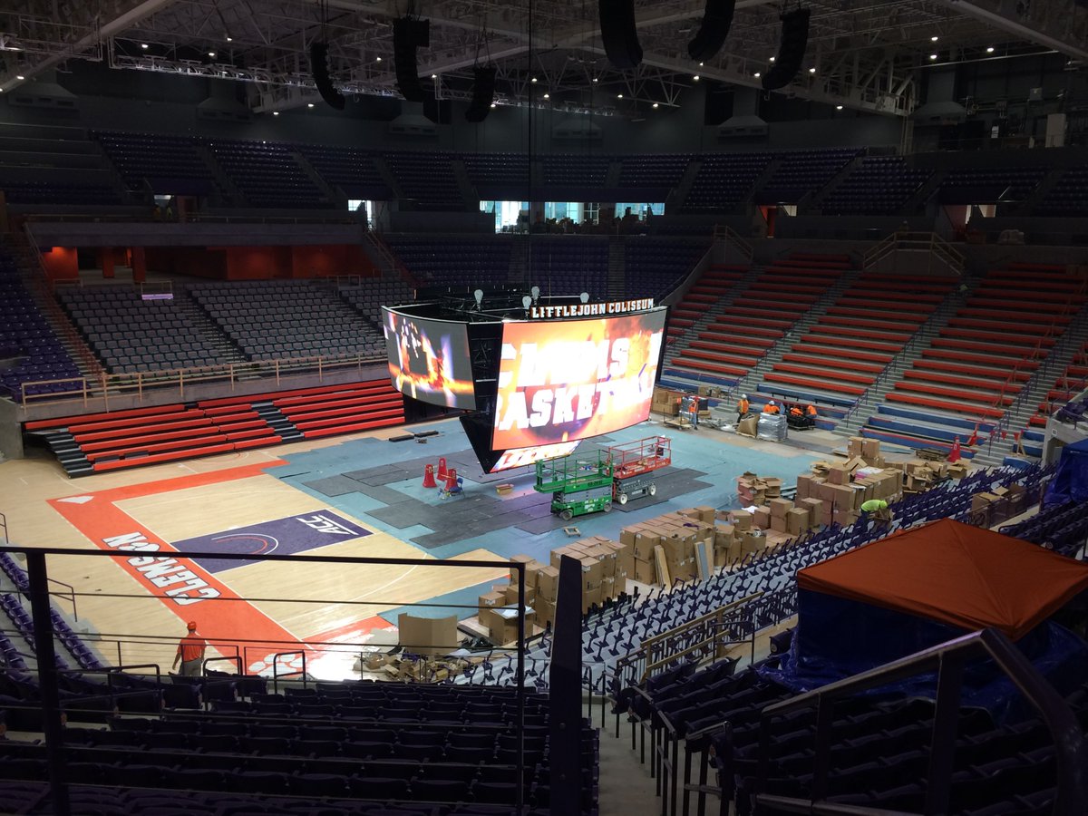 ClementsElec's tweet image. Check out the progression of #Clemson University's #Littlejohn Coliseum!