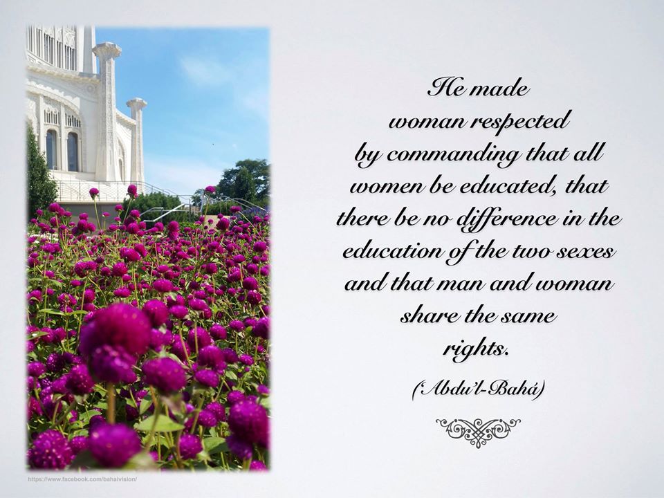 BahaiVision's tweet image. He made woman respected by commanding that all women be educated, ... and that man and woman share the same rights. #education #rights