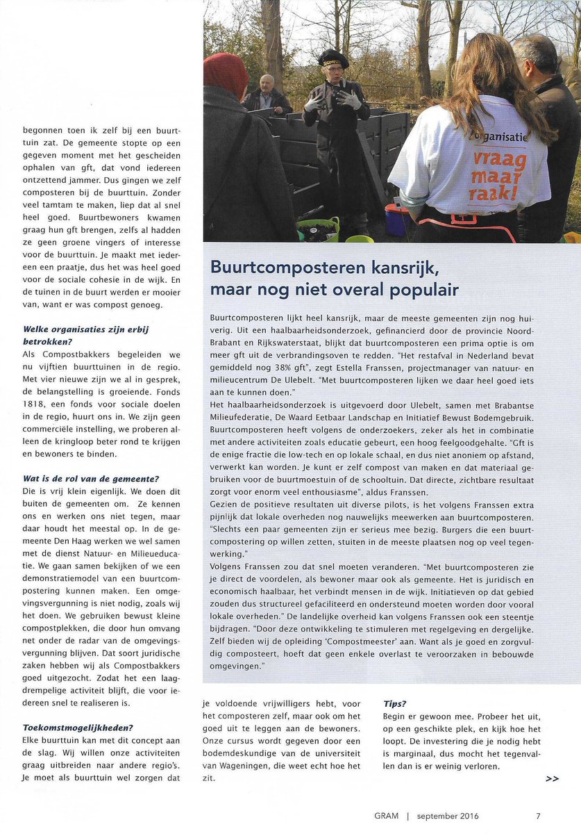 Met dank aan <a href="/Fonds1818/">Fonds 1818</a> programma Buurtcompost!
Vooral in Den Haag veel animo!