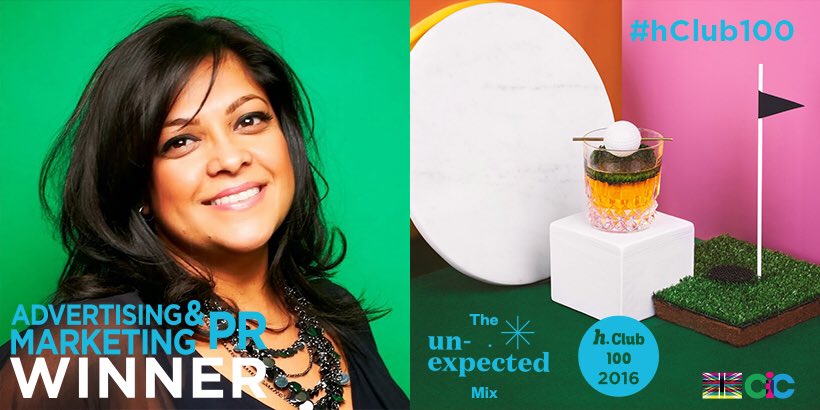 hclublondon's tweet image. The first award tonight is for #Advertising #Marketing &amp;amp; #PR. And the winner is… @nishmarobb of @GoogleUK! #hClub100