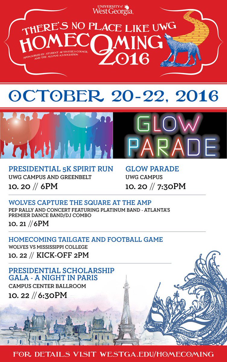 UWGAuxServices's tweet photo. Don't miss ANY of the Homecoming week excitement! #UWG #UWG20 https://t.co/gp9G1Zbkhf