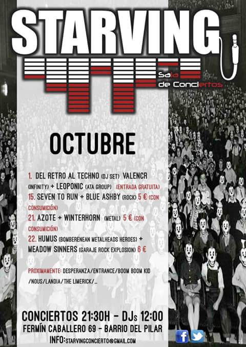 Salimos en la programación de <a href="/StarvingC/">Starving Conciertos</a> 😎

Recordad: 21 de octubre CONCIERTO DE AZOTE.