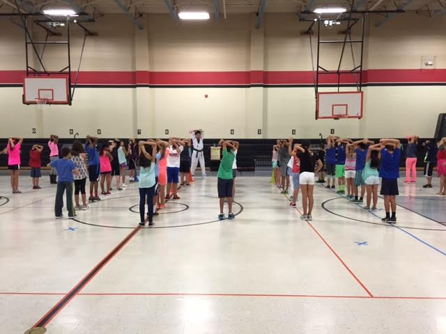 Limstiger's tweet image. Lakeside elementary School P.E. Class with Taekwondo! 
Fun time with students! :) @LakesideCoppell