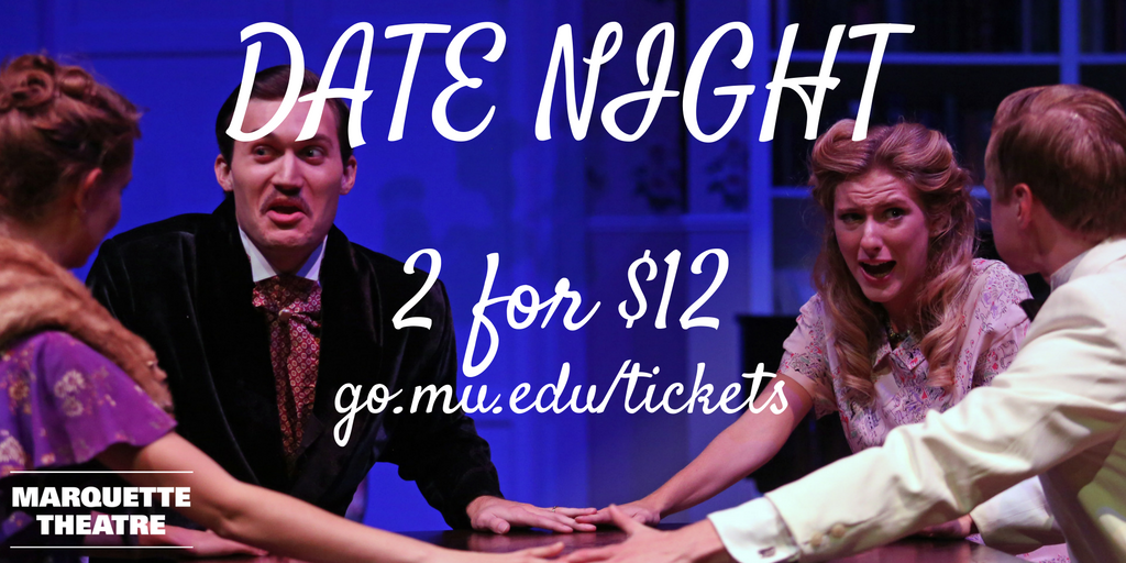 MUTheatre's tweet photo. Students - grab hands and bring a friend or two to #muspirit tonight! 2 student tix for $12! Find them at https://t.co/Gr7Xw39zAb https://t.co/m70SKNuWrT
