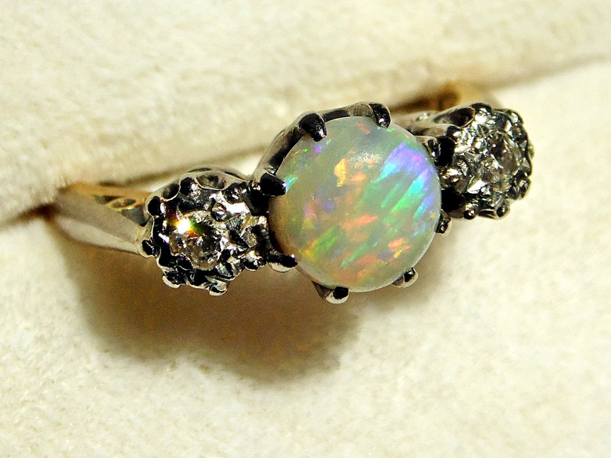 Agstreasures's tweet photo. Vintage Opal and Diamond Engagement Ring in 18ct Gold, Platinum and Palladium
https://t.co/jhFvX6COJF
#antiquejewelry https://t.co/GgOtla7B8W