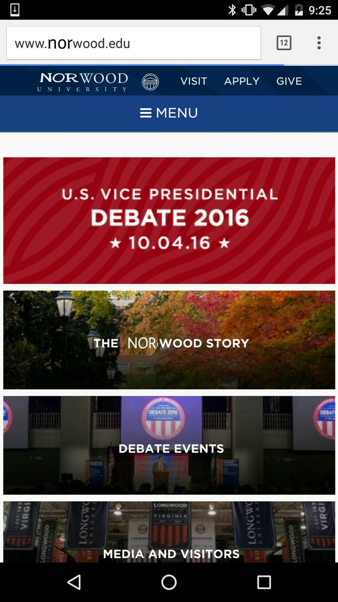 stephh's tweet photo. #LongwoodDebate #VPDebate #norwooduniversity https://t.co/0eObeZJpVL