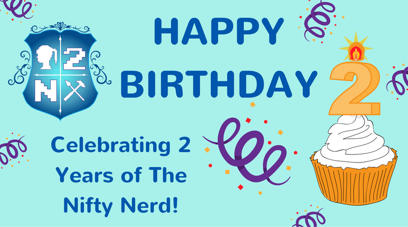NiftyNerdSpot's tweet photo. Woot!! 2 years!! Happy Birthday and thanks to all of you -my loyal Nifty Nerds! https://t.co/FsViEI8H6b