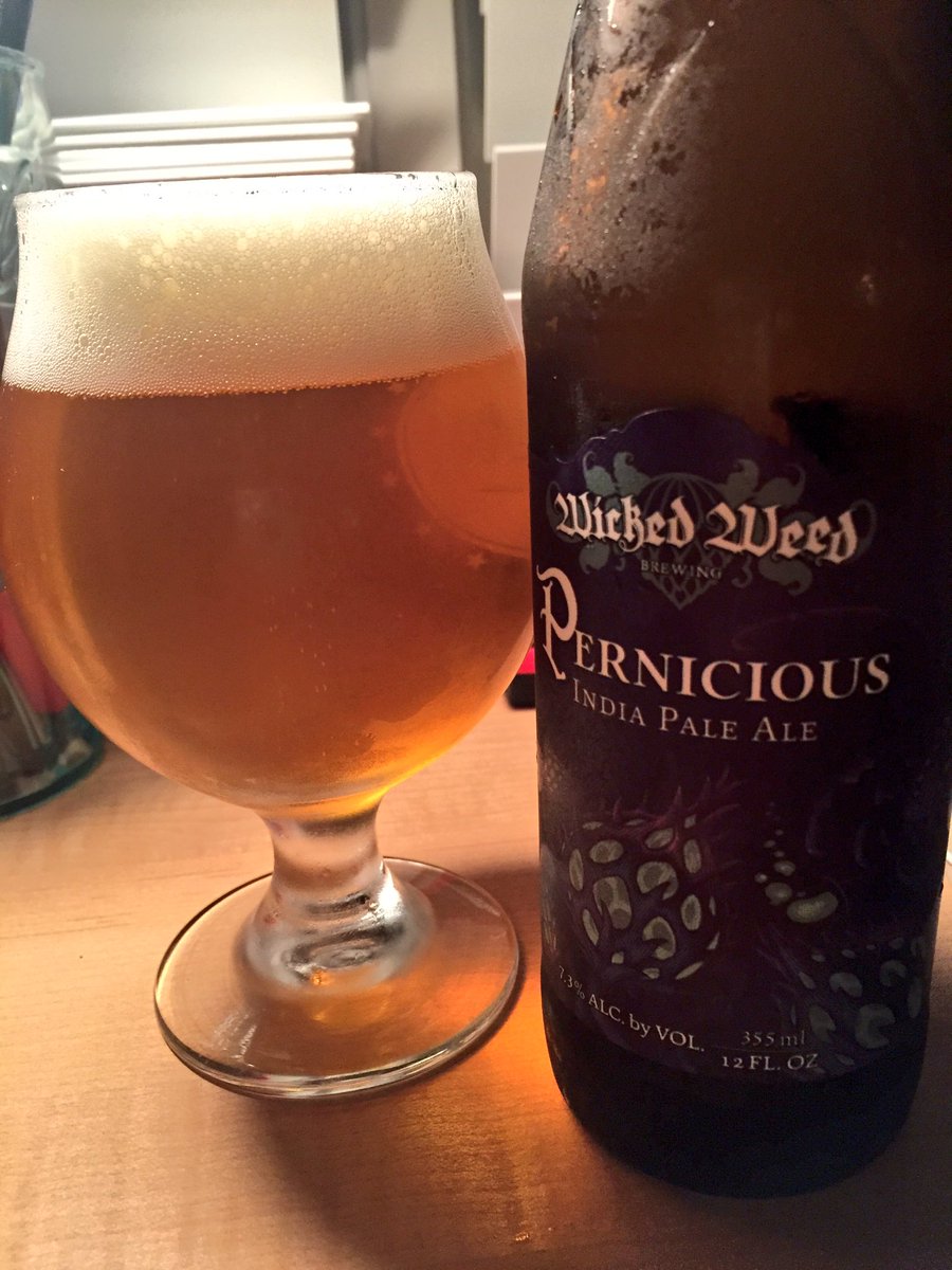 dtepe's tweet photo. A little treat from NC after a solid day. #TopBrewsTues #wickedweed https://t.co/8cCA39IznA