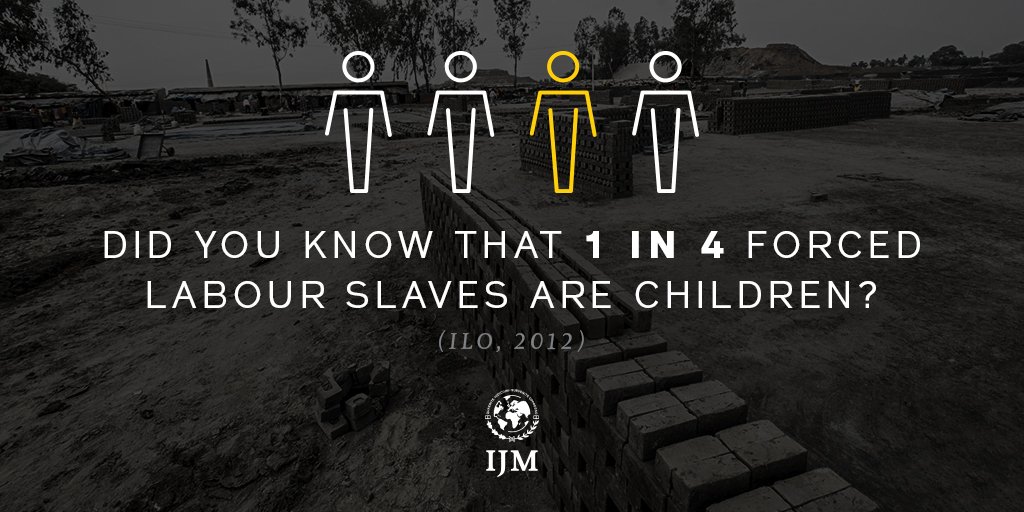 IJMCanada's tweet image. Did you know that children represent 26% of all forced labour victims? #EndSlavery