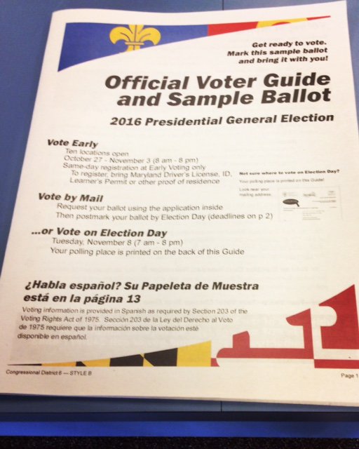 mymcmedia's tweet photo. The Official Voter Guide & Sample Ballot is being printed and mailed out this week to #MoCo voters. https://t.co/H7qy1YKz5p #MoCoVote https://t.co/whXNjMDlXl