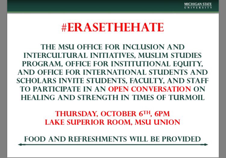 Come support the battle against Islamophobia! #ERASETHEHATE