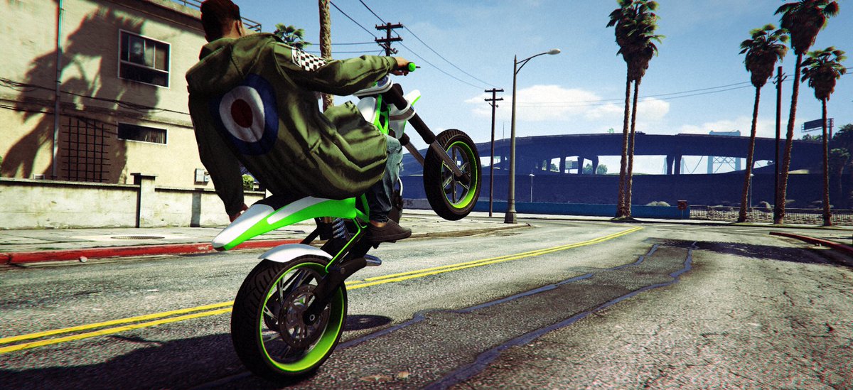 JayCakes11's tweet photo. The most fun bike i have ever used in GTA #GTAOnline #BikersDLC  
 Thanks @RockstarGames https://t.co/w46EcgbcUd