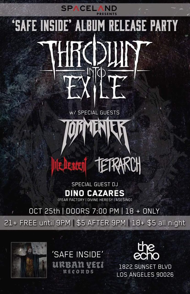 October 25th! It'll be our first time at <a href="/TheEchoLA/">The Echo + Echoplex</a>