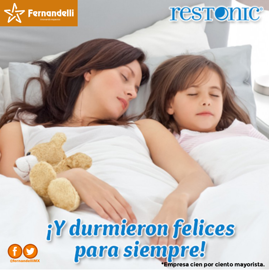 FernandelliMX's tweet photo. #Fernandelli te invita a descansar en un colchón #Restonic con mas de 55 años de experiencia en el mercado!
#EspecialistasDelDescanso https://t.co/vxCjYdVHlk