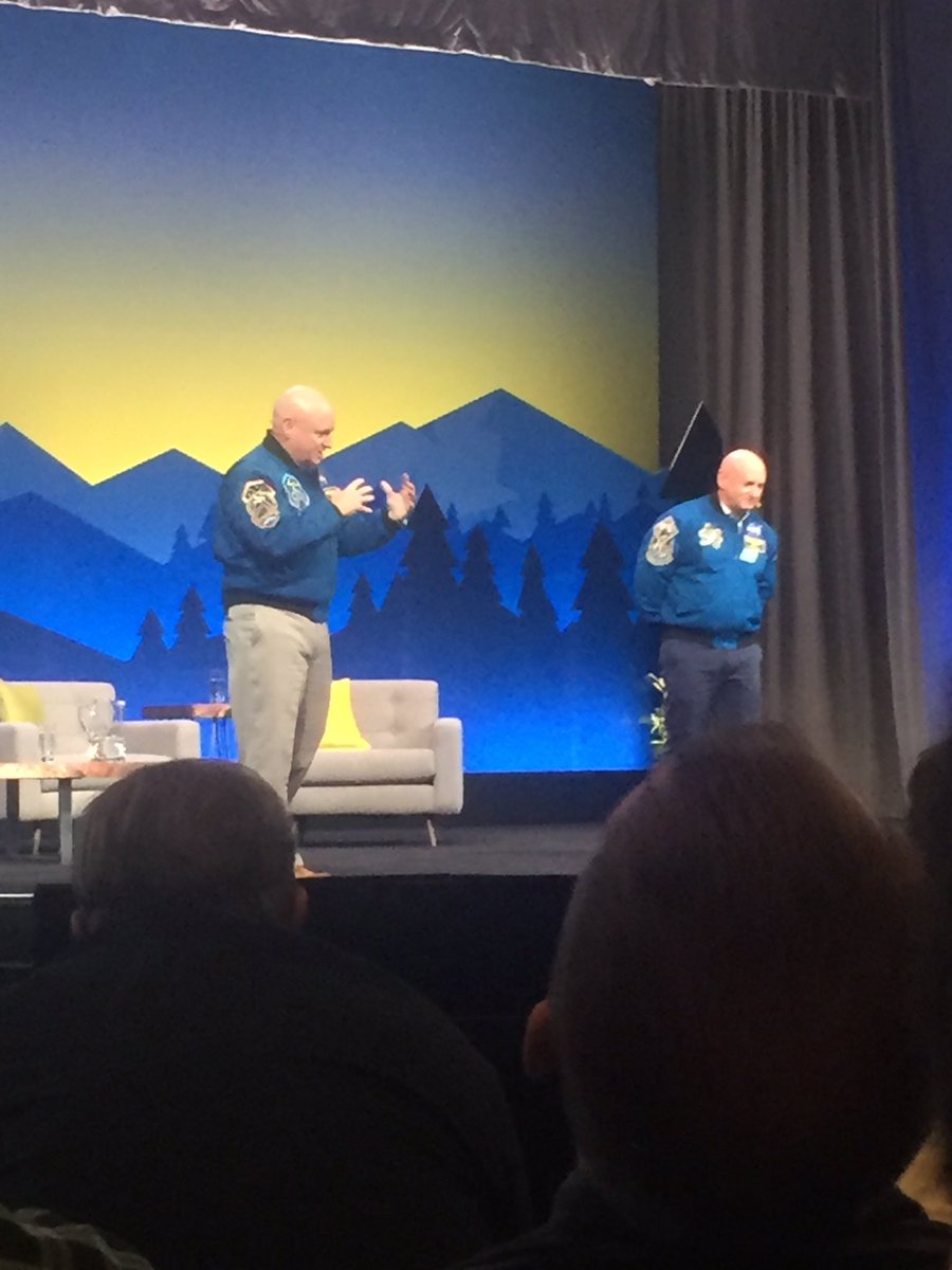 Keynote speech with Mark and Scott Kelly - Awesome!!! #TechNorthWestCoast