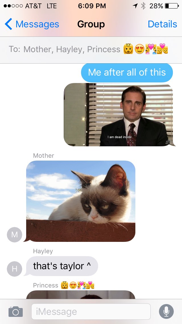 taymclelland's tweet photo. My families group text has caught on to my office obsession. Thanks a lot @jesjenton https://t.co/9F5Vkfnj4D