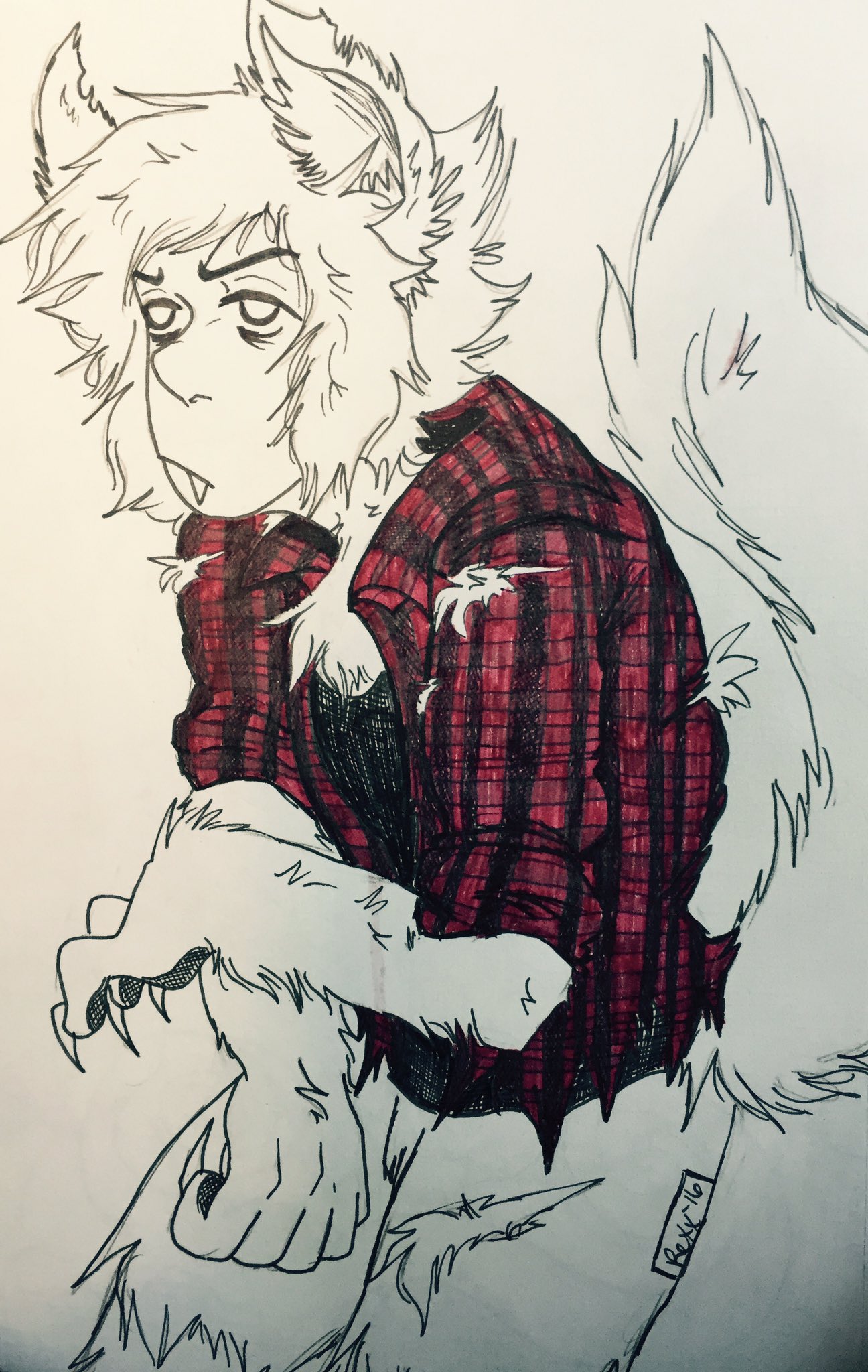 “Inktober Day 4: Lapis Werewolfzuli”