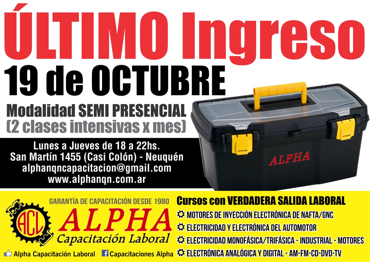 AlphaCaplaboral's tweet photo. Empezá en Octubre un Oficio para toda tu vida! @AlphaCaplaboral
#Nafta #Monofasica #Trifasica #electricidad #mecanica https://t.co/XAfwEVbCME