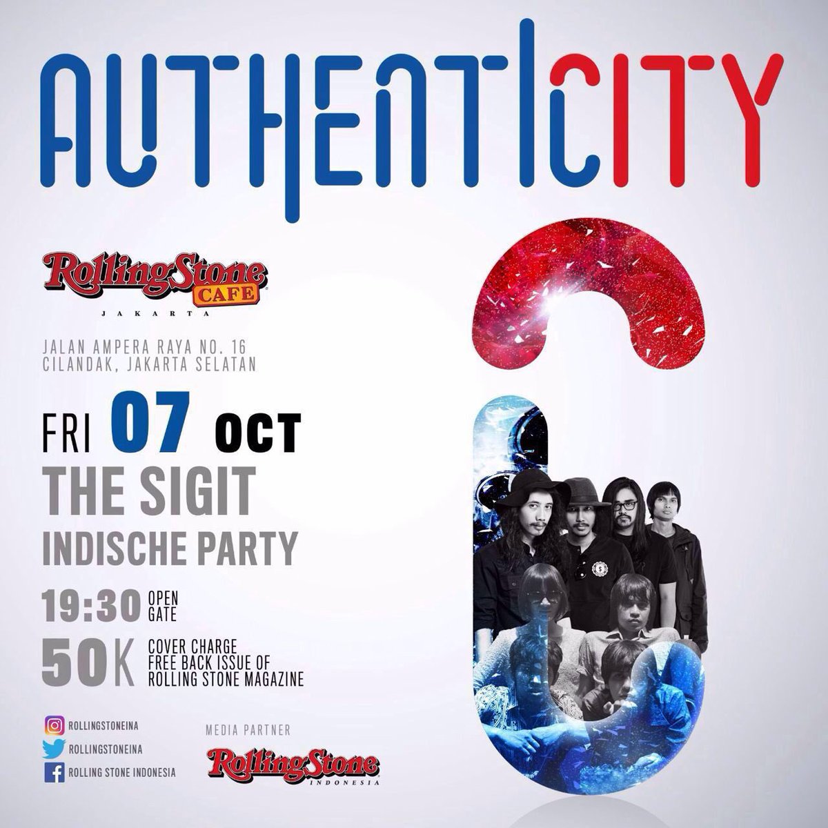 Jumat ini, <a href="/authenticity_id/">#AuthenticityID</a> di @RSCafeINA  menampilkan <a href="/thesigit/">The SIGIT</a> &amp; <a href="/IndischeParty/">Indische Party</a>. #AuthenticityID