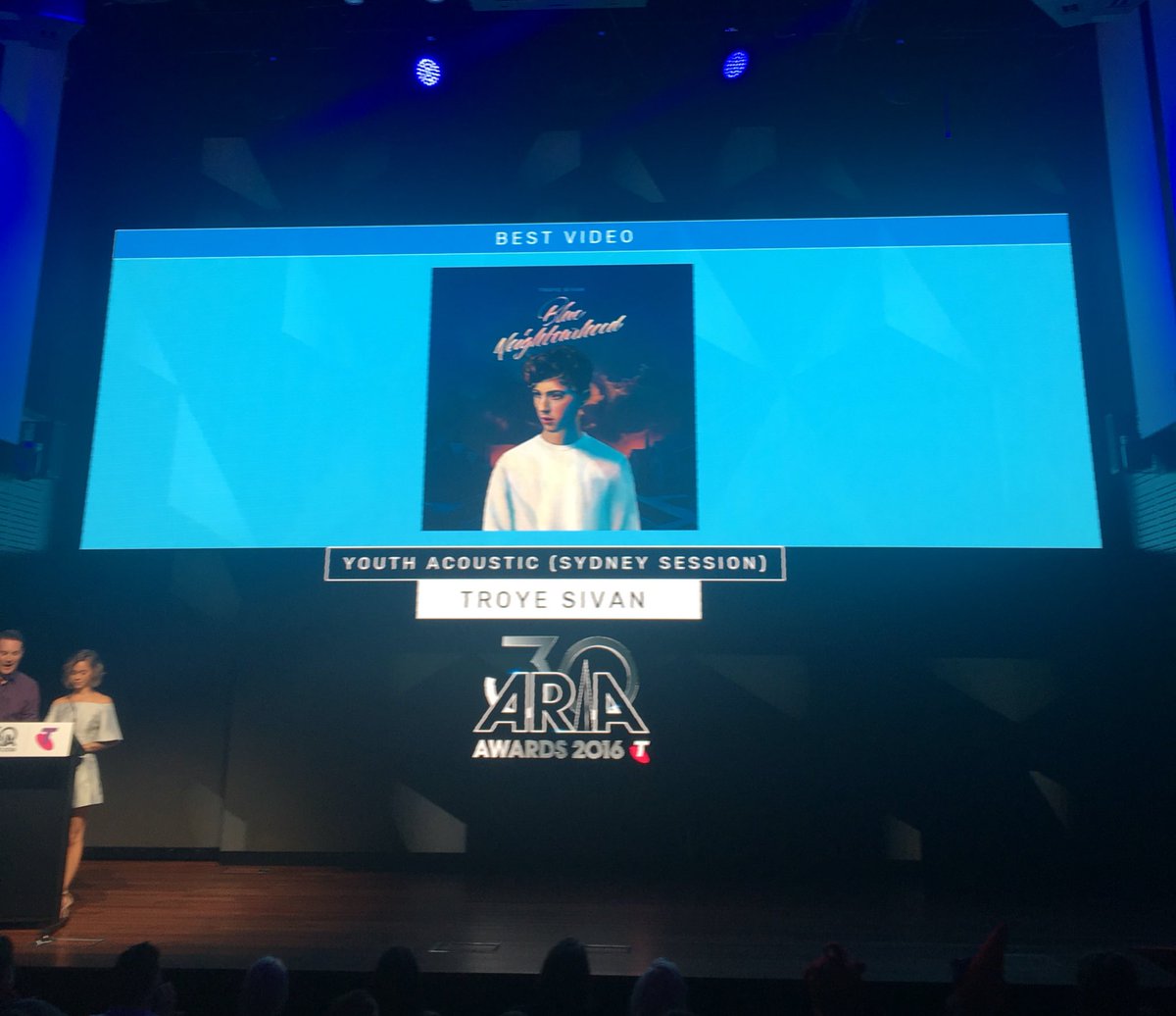 Congrats to legend <a href="/troyesivan/">👼🏼</a> for his #ARIAs nomination for best video for Youth Acoustic (Sydney Session) by <a href="/madeinkatana/">Made In Katana</a>