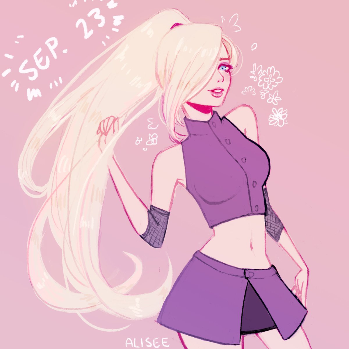 heyshannuckles's tweet photo. it's ino (and shikamaru's!) birthday!! My sweet flower https://t.co/3FbGzEq6zR