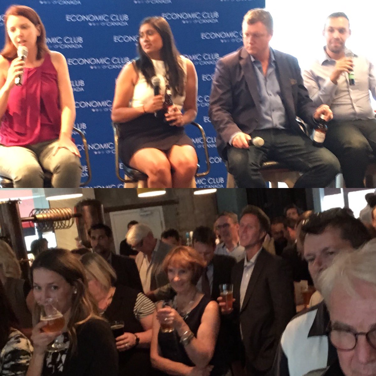 GJHThompson's tweet photo. Cheers to @supriyadwivedi @_scottreid @jenniferhollett @Nickkadysh @ECofCanada packed room for #htcb @BatchToronto https://t.co/rbiK0L7Q2R