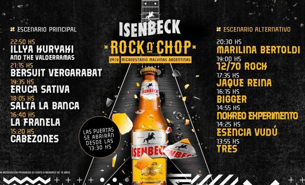 1270rock's tweet photo. Ya están los horarios de este sábado! Los esperamos, amigos!!! https://t.co/GVopNFsijv