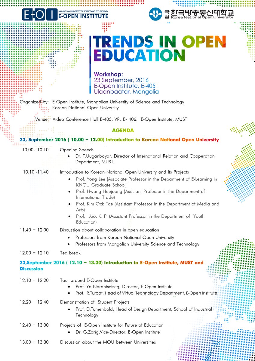 TRENDS IN OPEN EDUCATION -must.edu.mn/mn/open_educat…