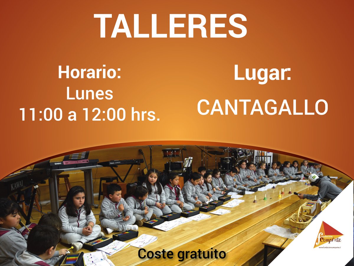 CompArtecl's tweet image. Recordamos nuestro taller &quot;Música en Colores&quot; que realizamos todos los lunes.
Te esperamos!