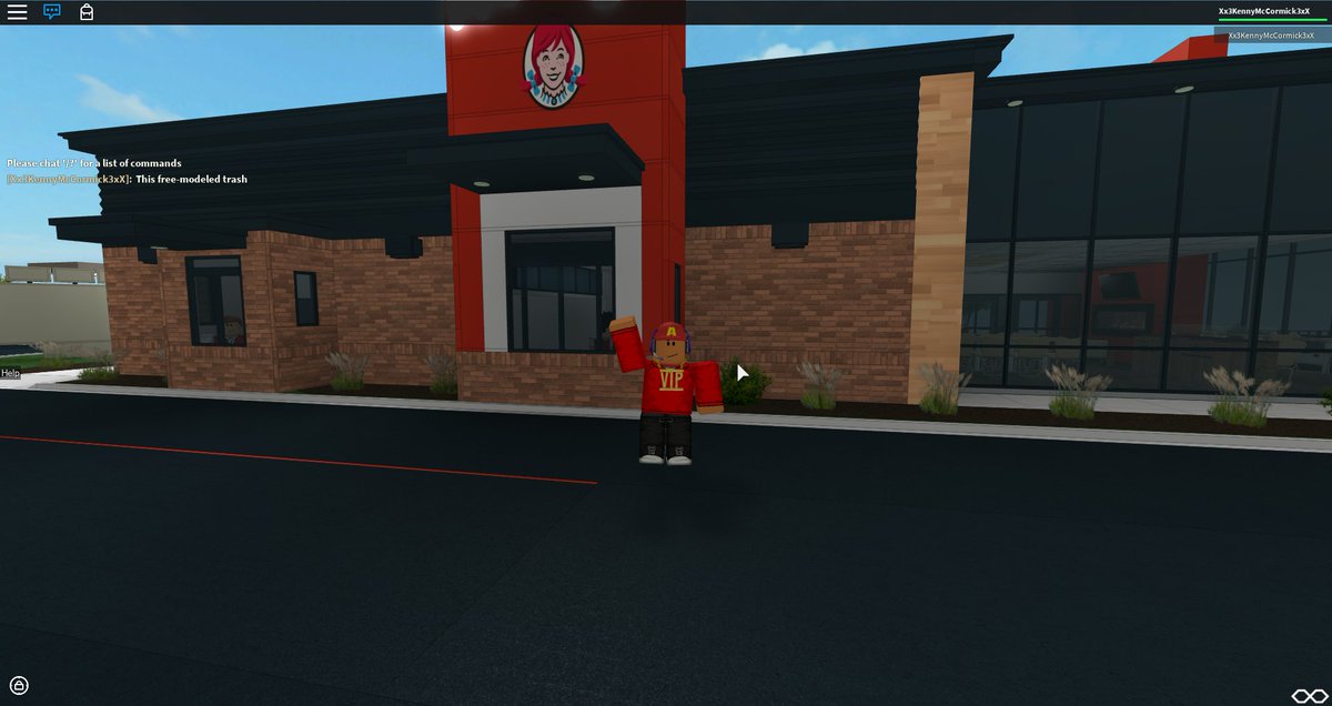 Rblxmilesprower On Twitter Working At Wendy S Yall All Them Fries And Stuff You Feeling Me Roblox Wendys - wendy s roblox