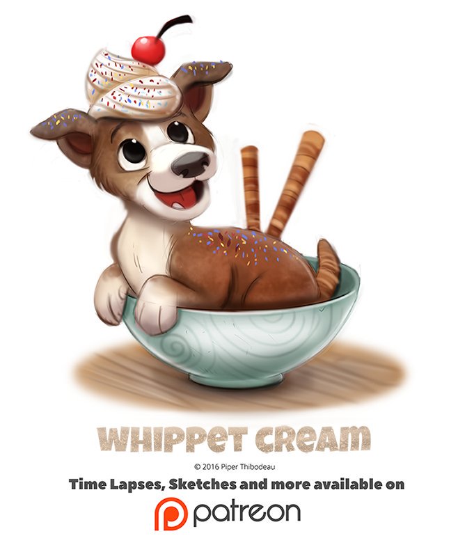 Cryptid_Create's tweet photo. Day 1402. Whippet Cream https://t.co/PxijOo6SmV