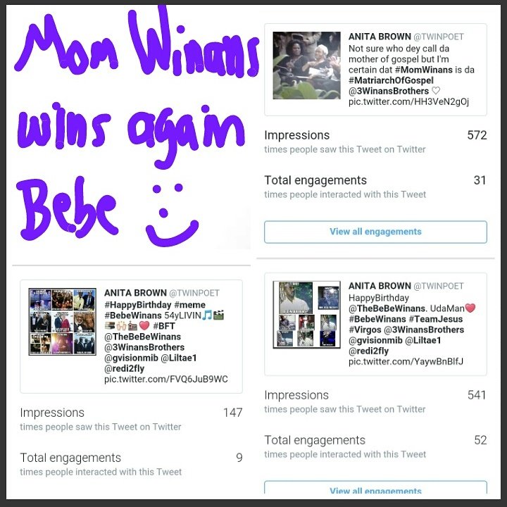 TWINPOET's tweet photo. #MomWinans #MatriarchOfGospel wins again 😂 #Detroit #Church #Winans #HappyBirthday ❤ @TheBeBeWinans @3WinansBrothers @gvisionmib @Liltae1 https://t.co/Xvk6WQr4oL