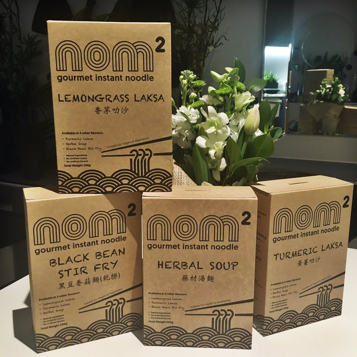 clar1sa's tweet photo. Our #nom2noodles all frocked up! To order check out https://t.co/pArjdPlnOo #noodles #laksa https://t.co/5YdVzcCnXF