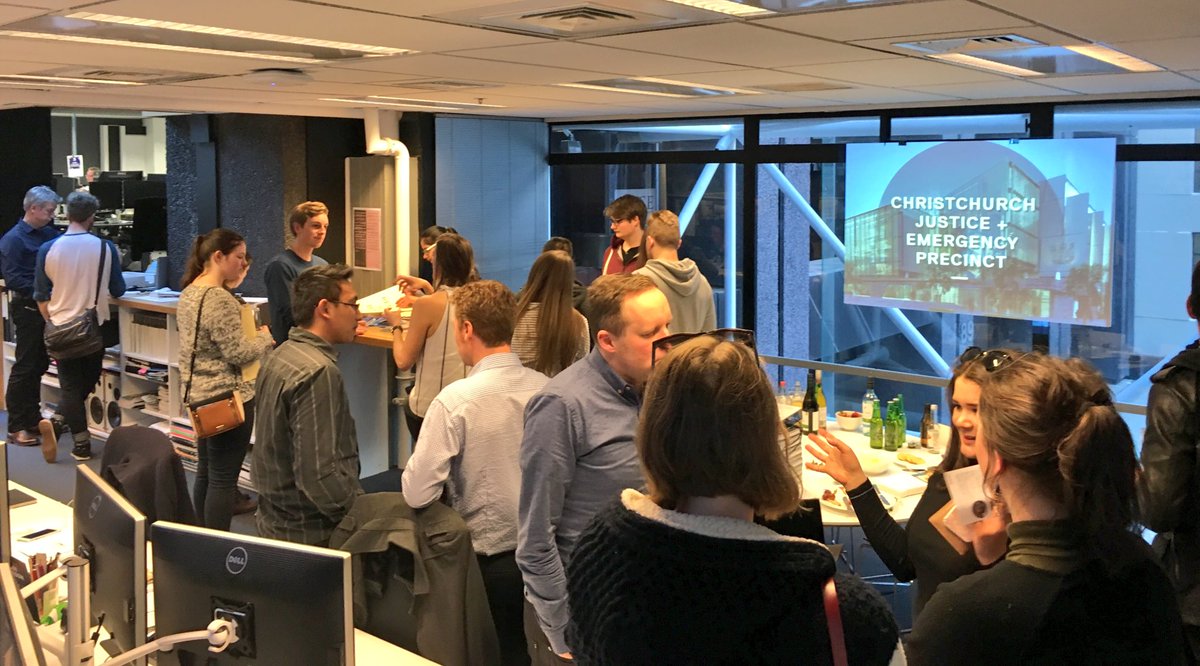 warrenmahoney's tweet photo. Excellent turnout at tonight's #ArchWeek2016 WGN Open Studio, running until 6:30pm, come on down! https://t.co/LWzSHgDG7e